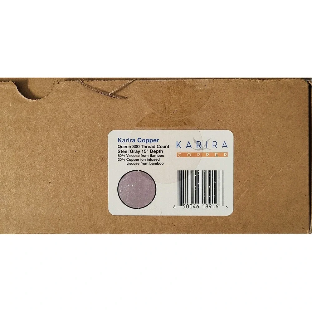 KARINA Copper Infused Bamboo Sheet Set | Antimicrobial & Cooling l Queen
